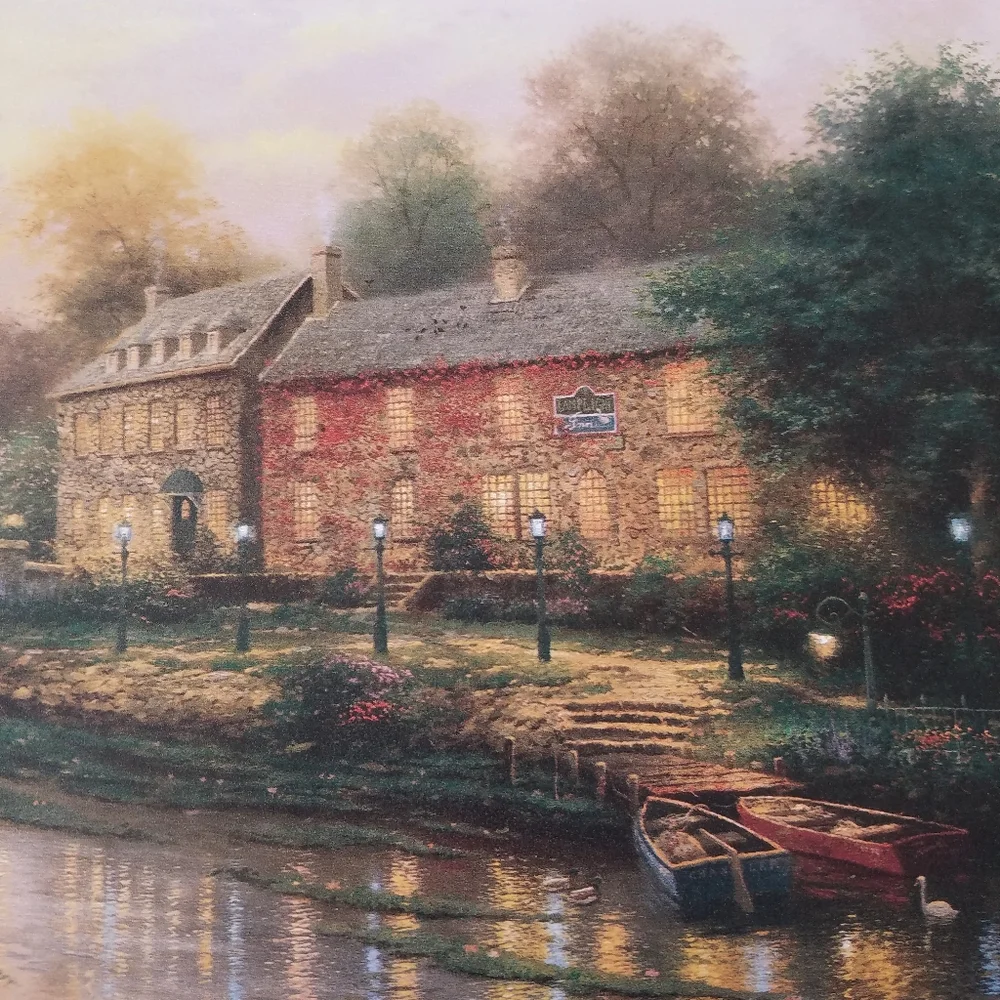 Wallpaper Border Thomas Kinkade Lamplight Inn